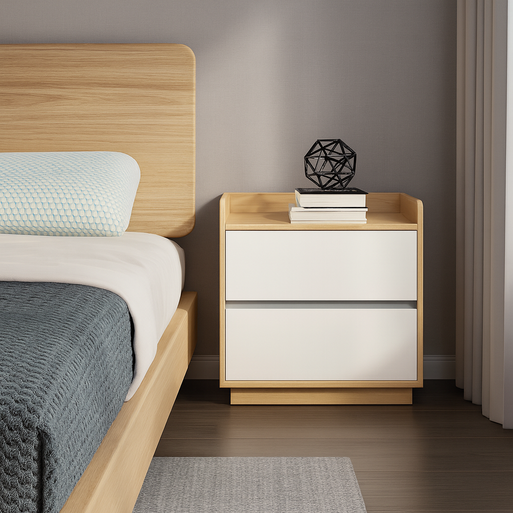 Turin Bedside Table, Home & White